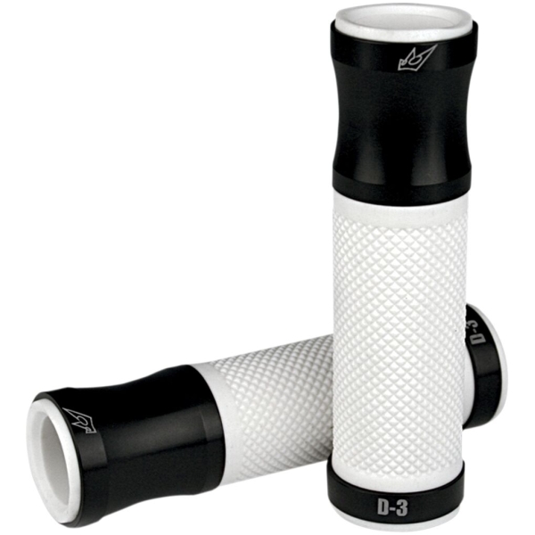 DRIVEN RACING D3 GRIP COMPLETE / 22MM (7/8") / BLACK- WHITE