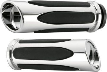GRIPS DEEP CUT COMFORT THROTTLE BY CABLE CHROME