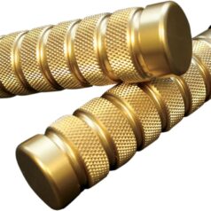 ACCUTRONIX GRIPS HANDLEBAR KNURLED NOTCHED FLY-BY-WIRE BRASS