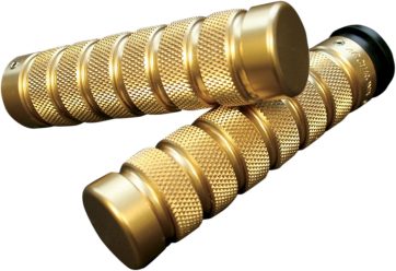 ACCUTRONIX GRIPS HANDLEBAR KNURLED NOTCHED FLY-BY-WIRE BRASS