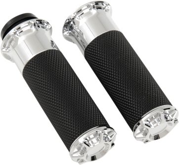 GRIPS BEVELED FUSION THROTTLE BY WIRE CHROME