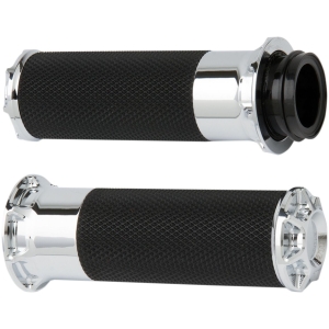 GRIPS BEVELED FUSION THROTTLE BY CABLE CHROME