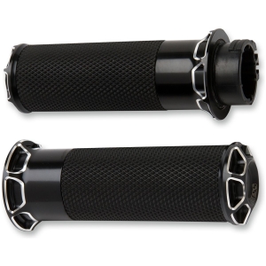 GRIPS BEVELED FUSION THROTTLE BY CABLE BLACK