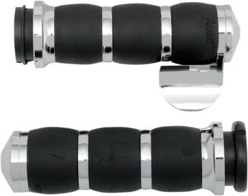 GRIPS VELVET AIR CUSHION CHROME WITH THROTTLE BOSS