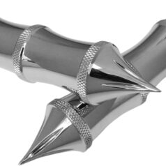 ACCUTRONIX GRIPS HANDLEBAR TRIBAL FLY-BY-WIRE CHROME