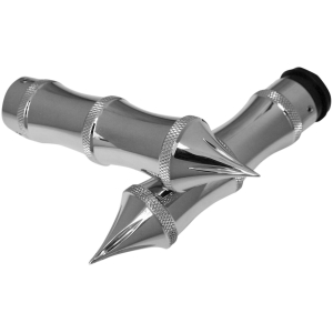 ACCUTRONIX GRIPS HANDLEBAR TRIBAL FLY-BY-WIRE CHROME