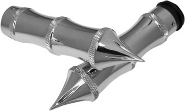 ACCUTRONIX GRIPS HANDLEBAR TRIBAL FLY-BY-WIRE CHROME