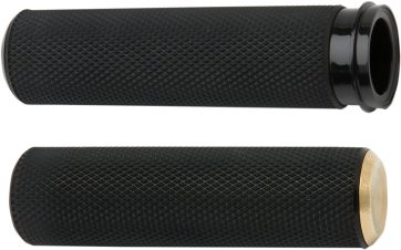 GRIPS FUSION KNURLED THROTTLE BY WIRE BLACK BRASS ENDCAP - Bild 2