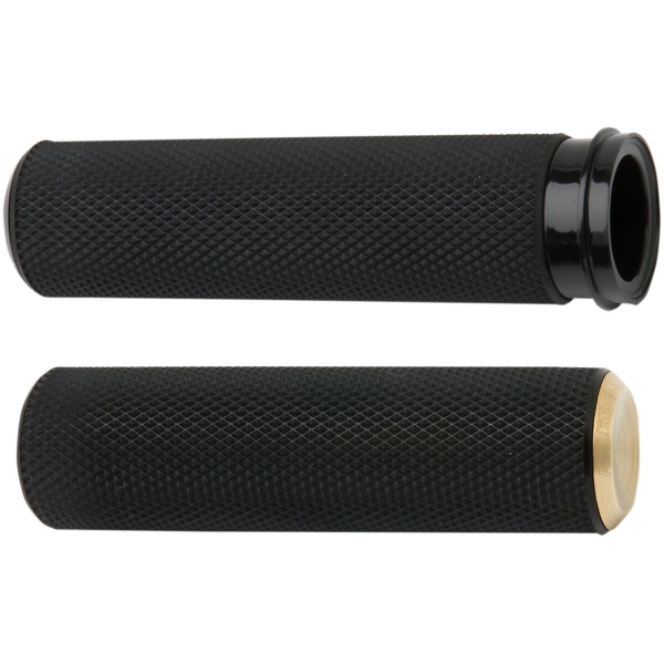 GRIPS FUSION KNURLED THROTTLE BY WIRE BLACK BRASS ENDCAP - Bild 2