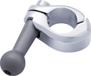 Ball Mount - Aluminum Clamp - 3/4" Handlebars - Chrome