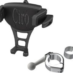 Phone Holder - Constrictor - Black - Chrome 7/8"/1" Handlebar Mount
