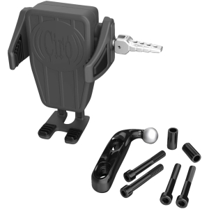 Phone Holder - Cybercharger® - Gen 2 - Black - Chrome Offset Perch Mount