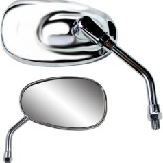 MIRROR MINI OVAL YAMAHA REVERSE THREAD CHROME