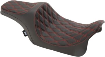 SEAT DBL DIAM RED VINL FL