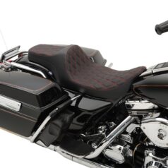 SEATS PREDATOR III DOUBLE DIAMOND VINYL BLACK/RED