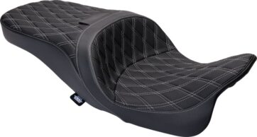Seat Freedom Vinyl Double Diamond Silver Stitch FLH 2009-23