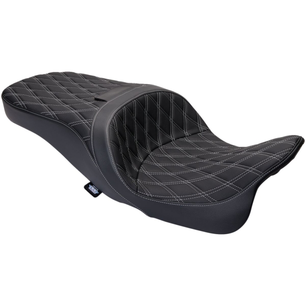 Seat Freedom Vinyl Double Diamond Silver Stitch FLH 2009-23
