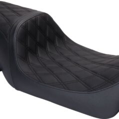 Seat Predator 2-Up Vinyl Dbl Diamond Blk Stitch FLH 2008-23