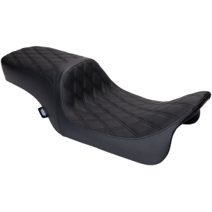 Seat Predator 2-Up Vinyl Dbl Diamond Blk Stitch FLH 2008-23