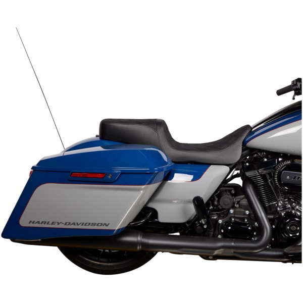 Seat Predator 2-Up Vinyl Dbl Diamond Blk Stitch FLH 2008-23 - Bild 4