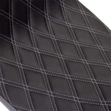 Seat Predator 2-Up Vinyl Dbl Diamond Slvr Stitch FLH 2008-23 - Bild 4