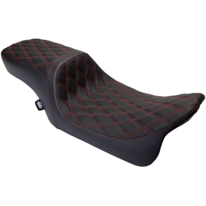 Seat Predator 2-Up Vinyl Dbl Diamond Red Stitch FLH 2008-23