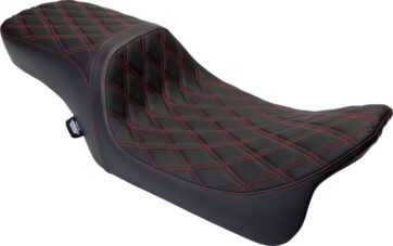 Seat Predator 2-Up Vinyl Dbl Diamond Red Stitch FLH 2008-23