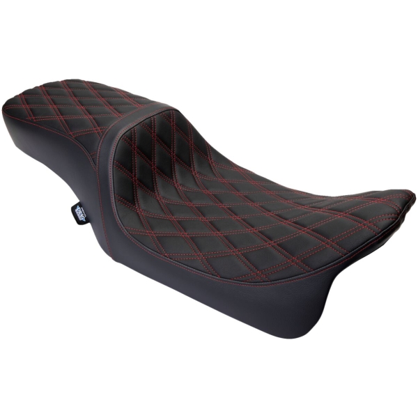 Seat Predator 2-Up Vinyl Dbl Diamond Red Stitch FLH 2008-23