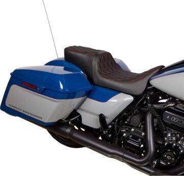 Seat Predator 2-Up Vinyl Dbl Diamond Red Stitch FLH 2008-23 - Bild 3