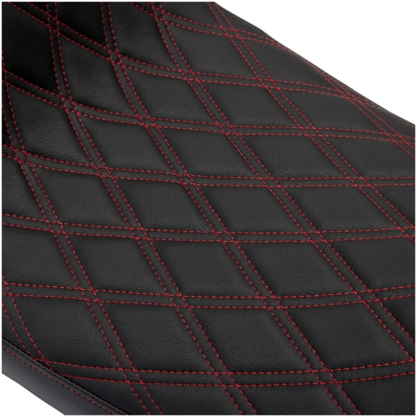 Seat Predator 2-Up Vinyl Dbl Diamond Red Stitch FLH 2008-23 - Bild 4