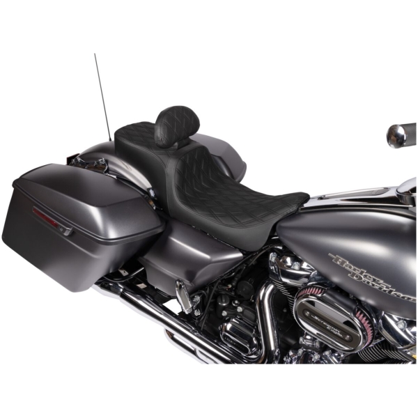 Seat Predator 2up w/backrest option Blk DD vinyl FLH 08-23 - Bild 2