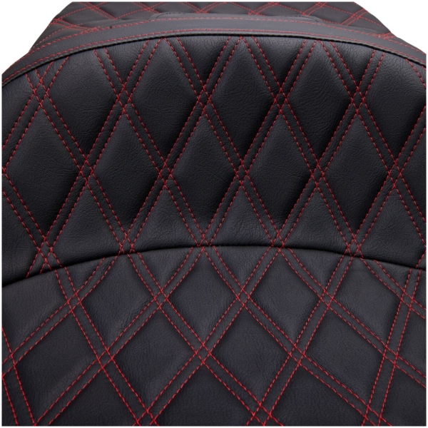 Seat Freedom Tour, Bk DD w/Rd stch vinyl, FLHT/R/X,FLHTC/U/G - Bild 4