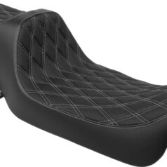 Seat Predator 3 2-Up Ext. Double Dia Silver Vinyl Touring