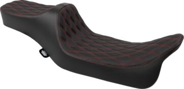 Seat Predator 3 2-Up Ext. Double Dia Red Vinyl Touring