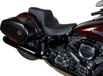 Predator III Seat - Double Diamond - Black w/ Black Stitching - Softail 18+ - Bild 2