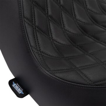 Predator III Seat - Double Diamond - Black w/ Black Stitching - Softail 18+ - Bild 4