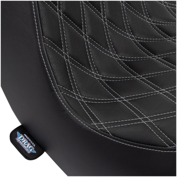 Predator III Seat - Double Diamond - Black w/ Silver Stitching - Softail 18+ - Bild 4