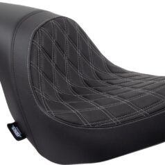 Predator Seat - Double Diamond w/ Silver Sitching - Vinyl - FL