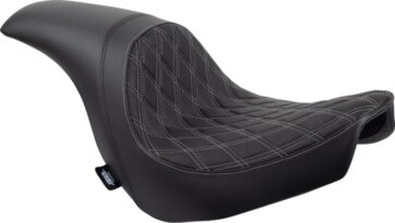 Predator Seat - Double Diamond w/ Silver Sitching - Vinyl - FL