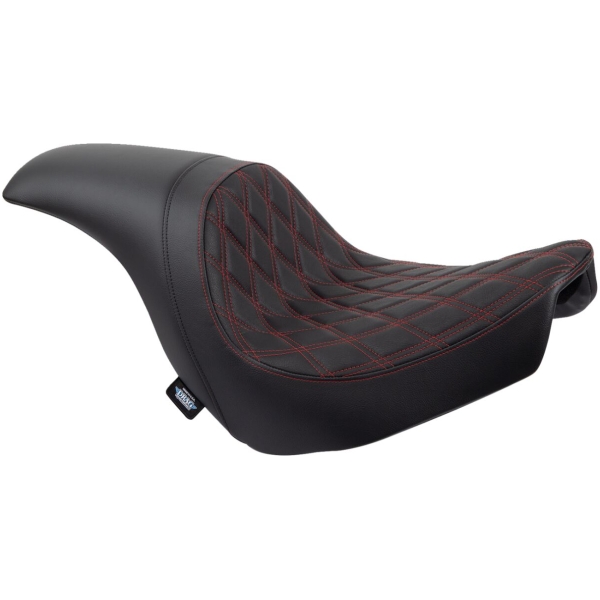 Predator Seat - Double Diamond w/ Red Sitching - Vinyl - FL