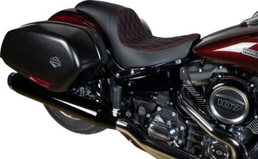 Predator Seat - Double Diamond w/ Red Sitching - Vinyl - FL - Bild 2