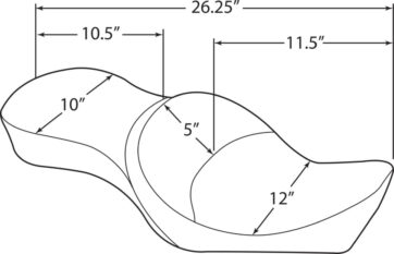 SEAT LOW-PROFILE DOUBLE BUCKET SMOOTH BLACK - Bild 2