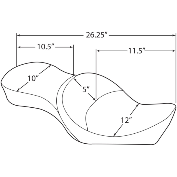 SEAT LOW-PROFILE DOUBLE BUCKET SMOOTH BLACK - Bild 2