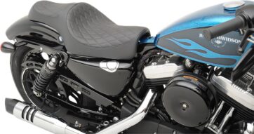 SEAT CABALLERO 2 UP DIAMOND STYLE BLACK Harley Sportster 04-20 - Bild 3