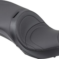 SEAT LOW-PROFILE TOURING MILD STITCHED SOLAR-REFLECTIVE LEATHER BLACK