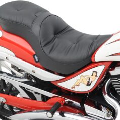 SEAT LOW-PROFILE TOURING WITH BACKREST REAR LOW PROFILE VINYL BLACK