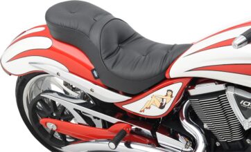 SEAT LOW-PROFILE TOURING WITH BACKREST REAR LOW PROFILE VINYL BLACK