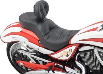 SEAT LOW-PROFILE TOURING WITH BACKREST REAR LOW PROFILE VINYL BLACK - Bild 2
