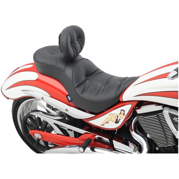 SEAT LOW-PROFILE TOURING WITH BACKREST REAR LOW PROFILE VINYL BLACK - Bild 2