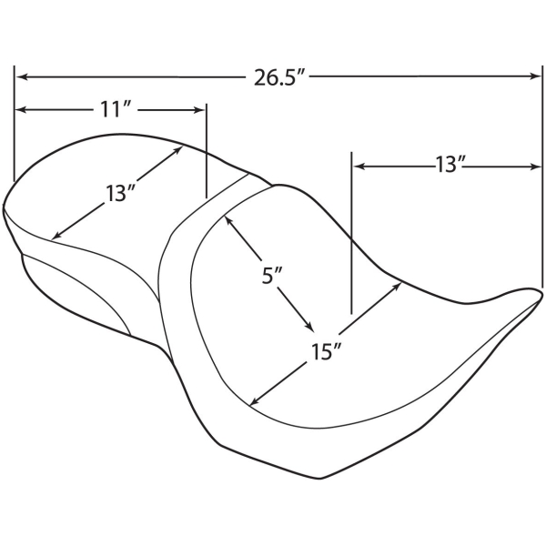 SEAT LOW-PROFILE TOURING MILD STITCH LOW PROFILE VINYL BLACK - Bild 4